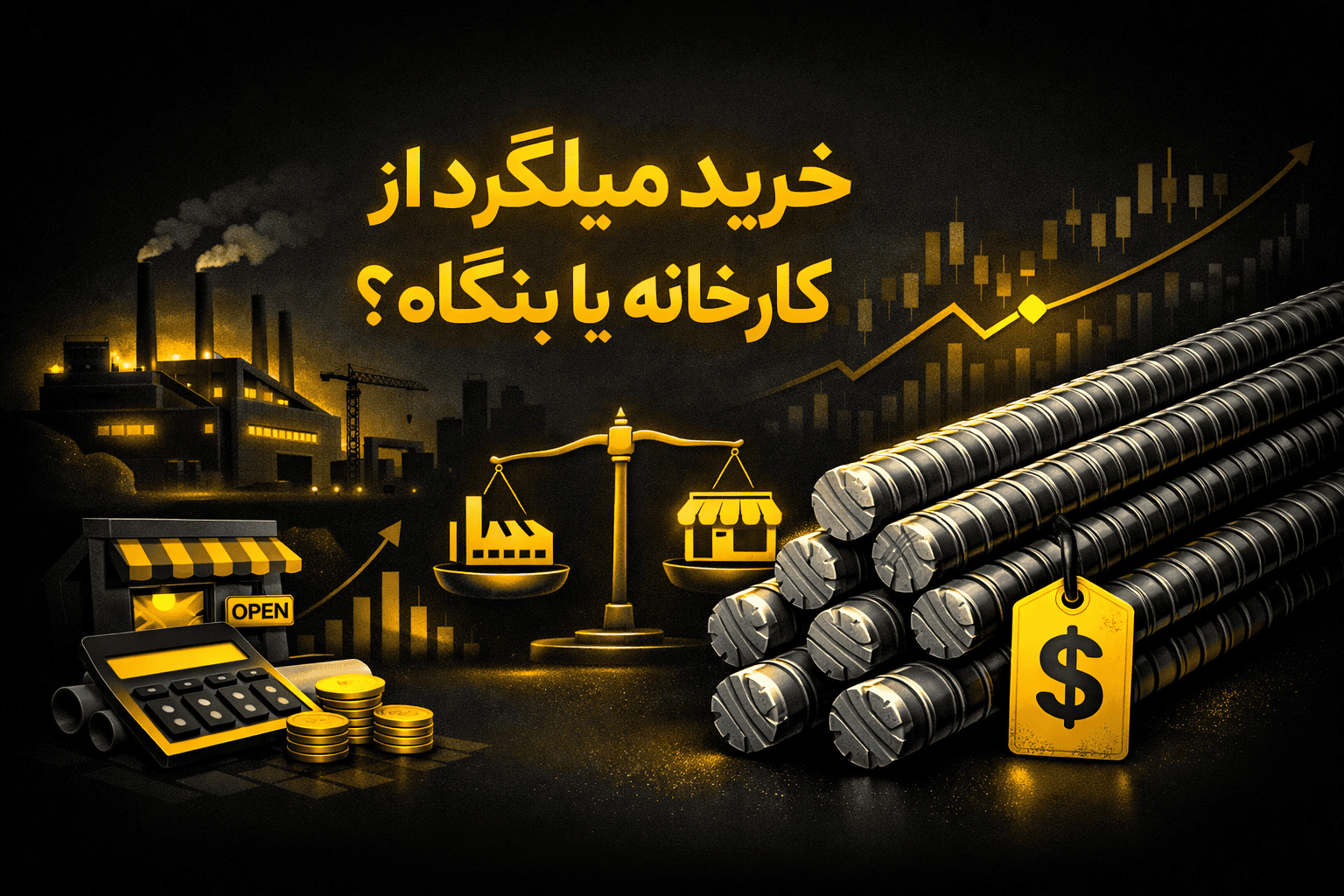 خرید میلگرد از کارخانه یا بنگاه